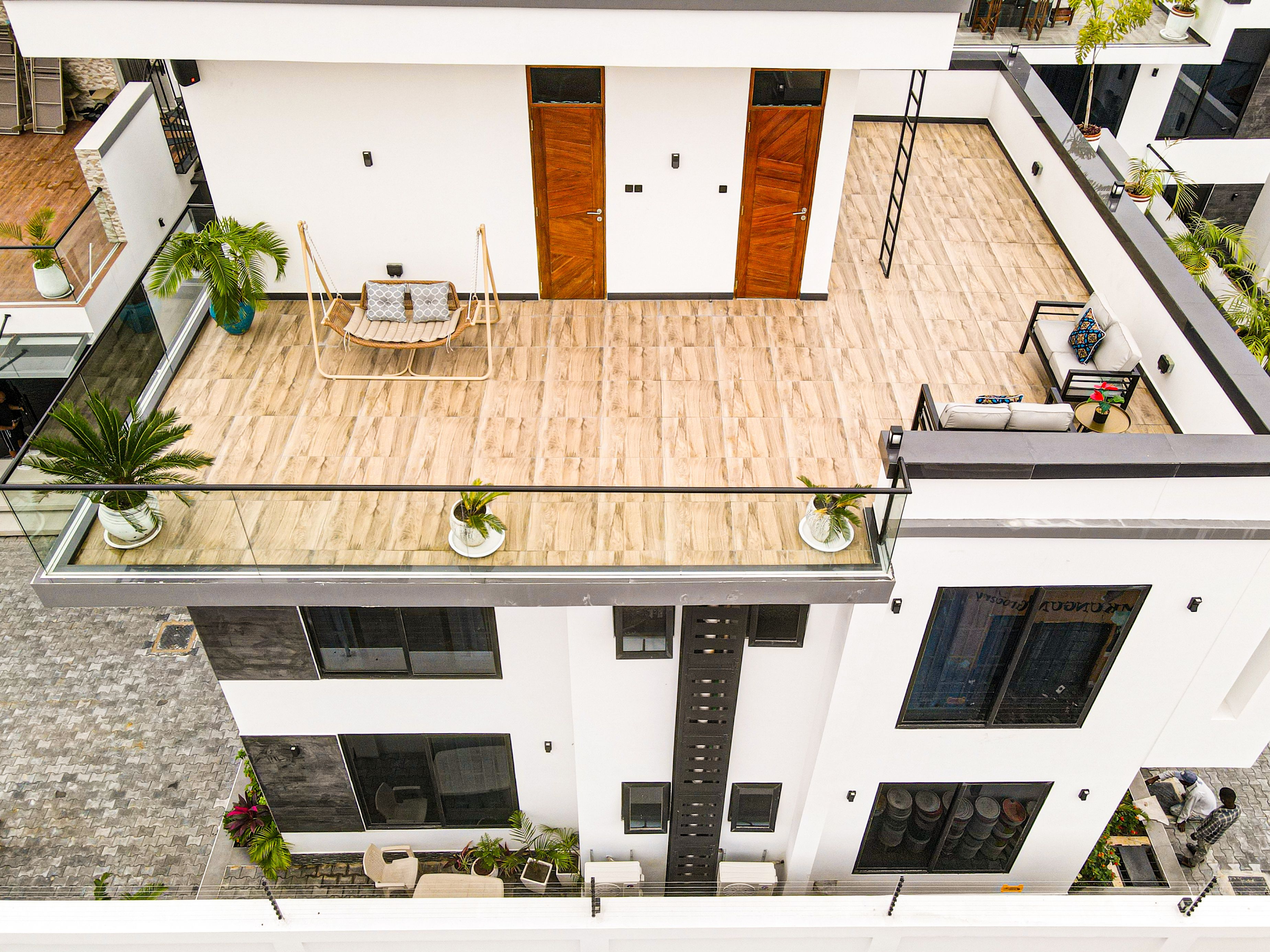 Modern Studio Apartment with Garden View